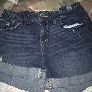 Dark blue jean shorts